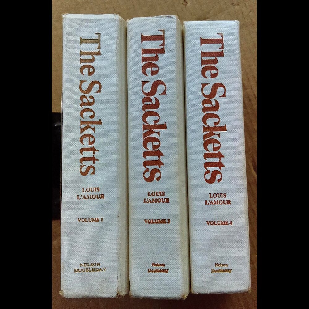 Louis L’Amour The Sacketts HC Vol. 1, 3 and 4  (Lot of 3 vol/11 novels) Vintage
